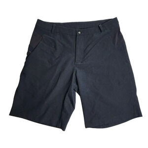Lululemon Shorts Black Stretch Relaxed Fit 10" Inseam Casual Size 34
